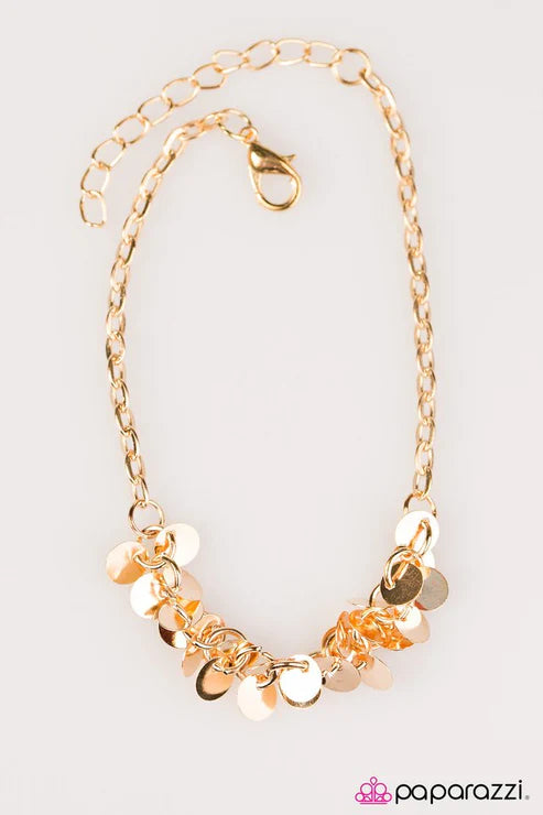 Shimmer Train Gold Bracelet