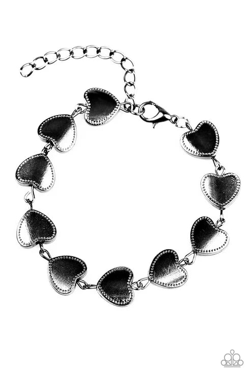 Nothing But HEARTBEAT Brass Bracelet - ***Pictures show black bracelet