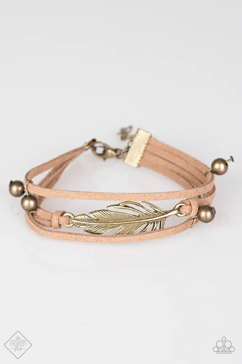 Fearless Falcon Brass Bracelet
