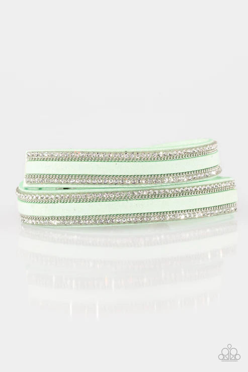 Going For Glam Green Wrap Bracelet