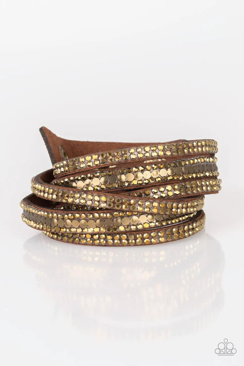Rock Star Attitude Brass Wrap Bracelet*