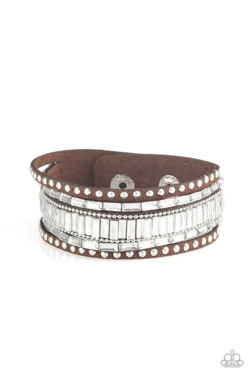 Rock Star Rocker Brown Wrap Bracelet