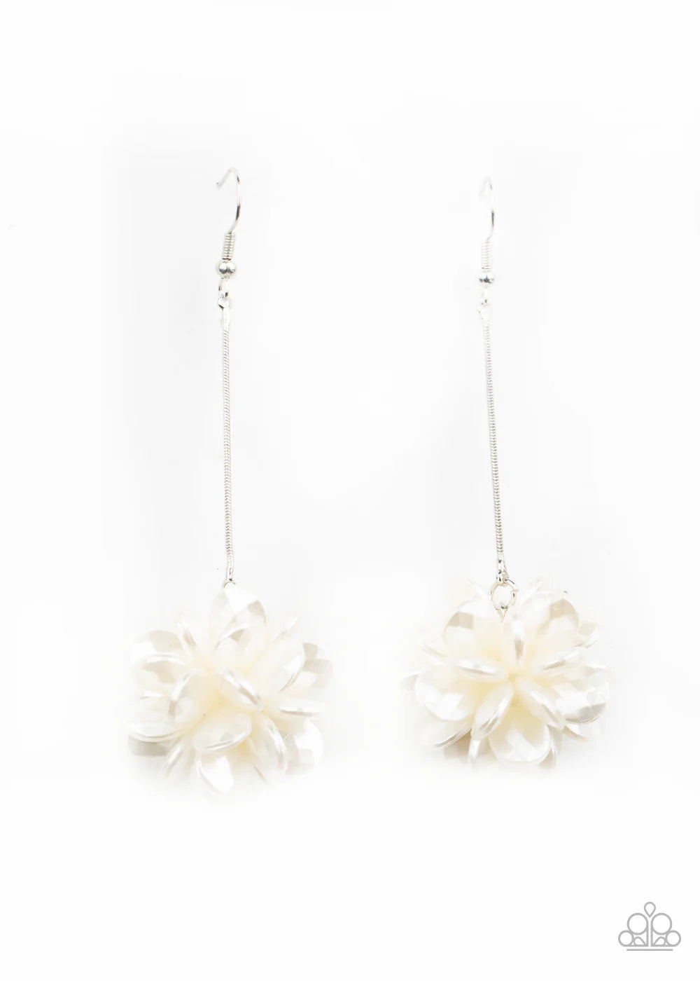 Swing Big White Earrings