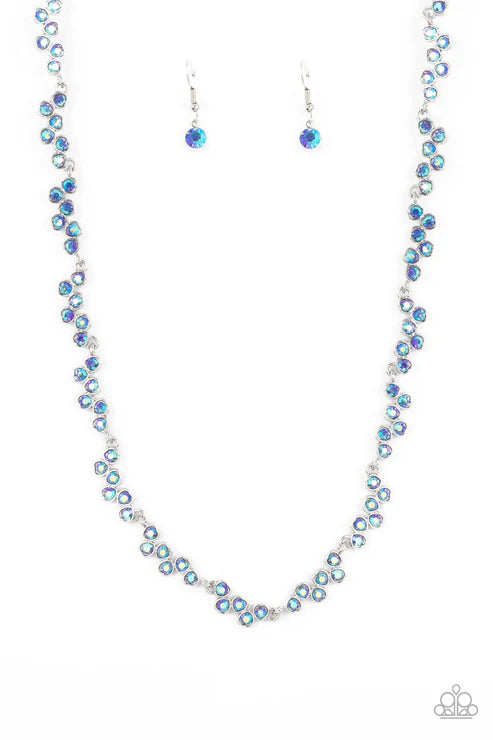 Glowing Admiration White Necklace/Flatter Yourself White Bracelet Set