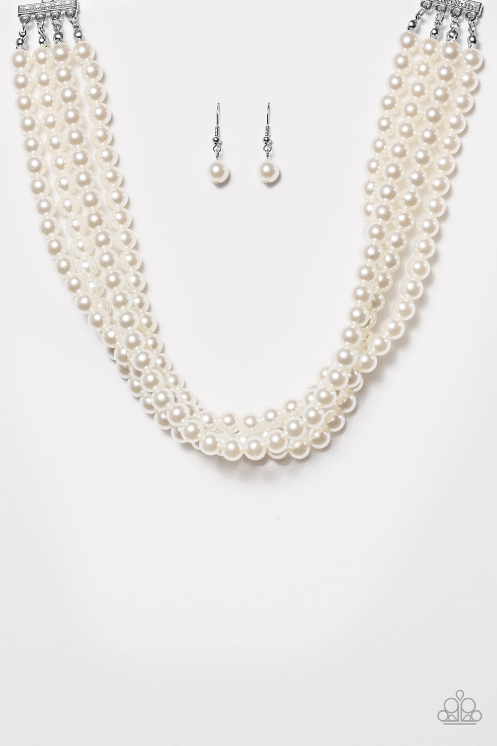 Paparazzi Vintage Romance White Choker Necklace