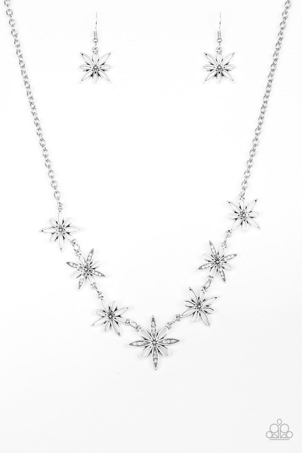Decked Out In Daisies White Necklace