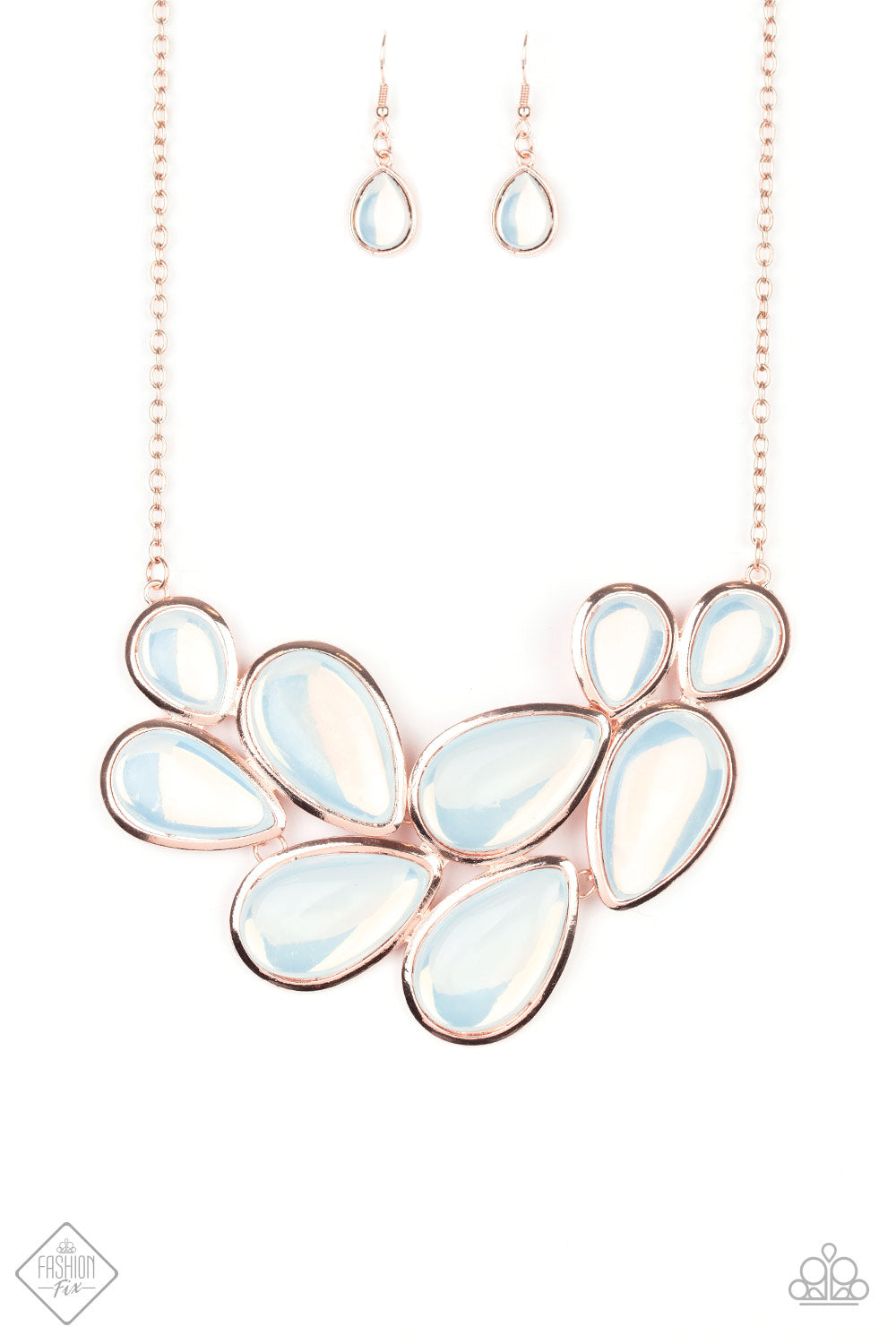 Paparazzi Iridescently Irresistible Rose Gold Necklace - Glimpses Of Malibu March 2020