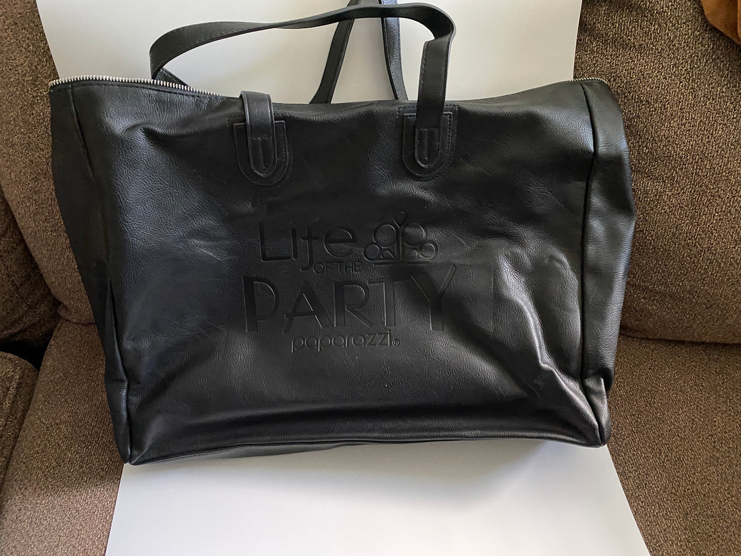 Paparazzi Black Leather LOTP Tote Bag