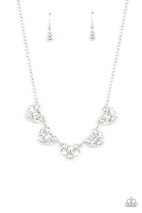 Envious Elegance White Necklace