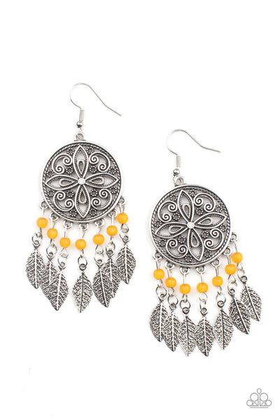 Free-Spirited Fashionista Orange Earrings - Fashion Fix Exclusive