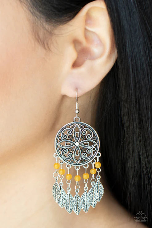 Free-Spirited Fashionista Orange Earrings - Fashion Fix Exclusive