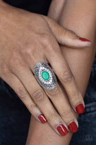 Entrancing Enchantment Green Ring - Fashion Fix Exclusive