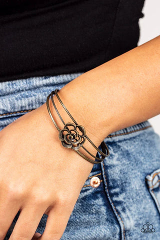 Rosy Repose Brass Bracelet - Fashion Fix Exclusive