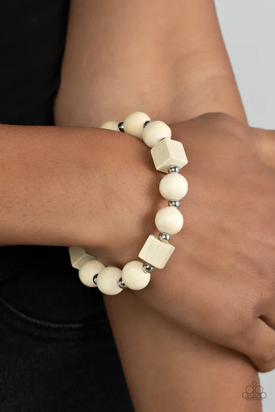 Timber Trendsetter White Bracelet - Fashion Fix Exclusive