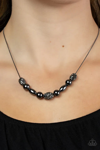 Space Glam Black Necklace - Fashion Fix Exclusive