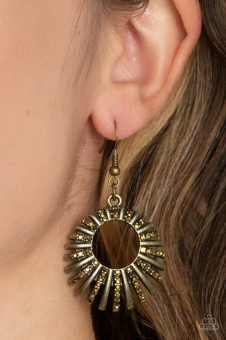 Rebel Resplendence Brass Earrings - Fashion Fix Exclusive