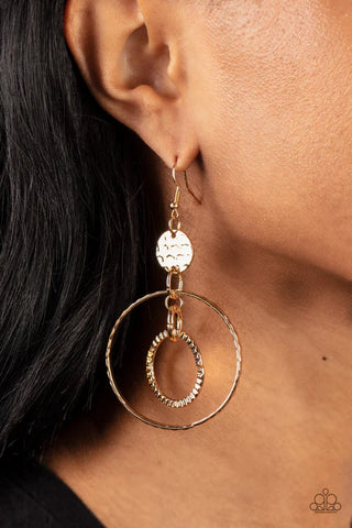 Mechanical Mecca Gold Earrings - Fashion Fix Exclusive