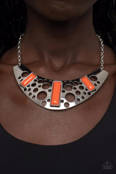 Real Zeal Orange Necklace - Fashion Fix Exclusive