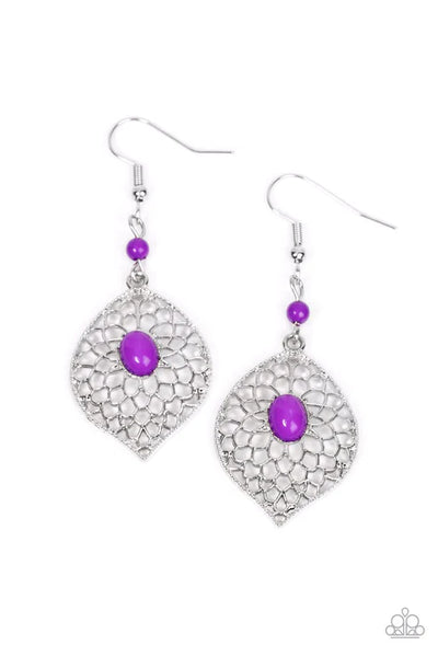 Perky Perennial Purple Earrings - Fashion Fix Exclusive