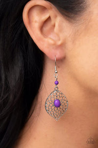 Perky Perennial Purple Earrings - Fashion Fix Exclusive