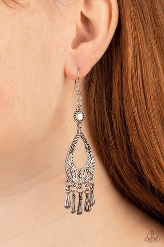 Viva la DIVA White Earrings - Fashion Fix Exclusive