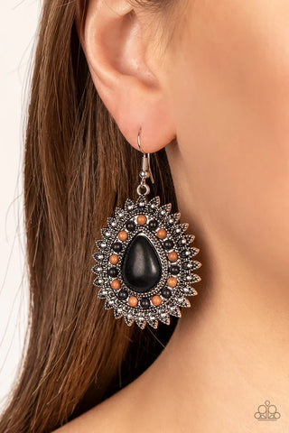 Sagebrush Sabbatical Black Earrings - Fashion Fix Exclusive