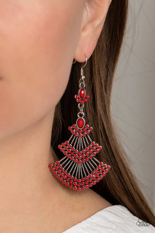 Eastern Expression Red Earrings - Fashion Fix Exclusive