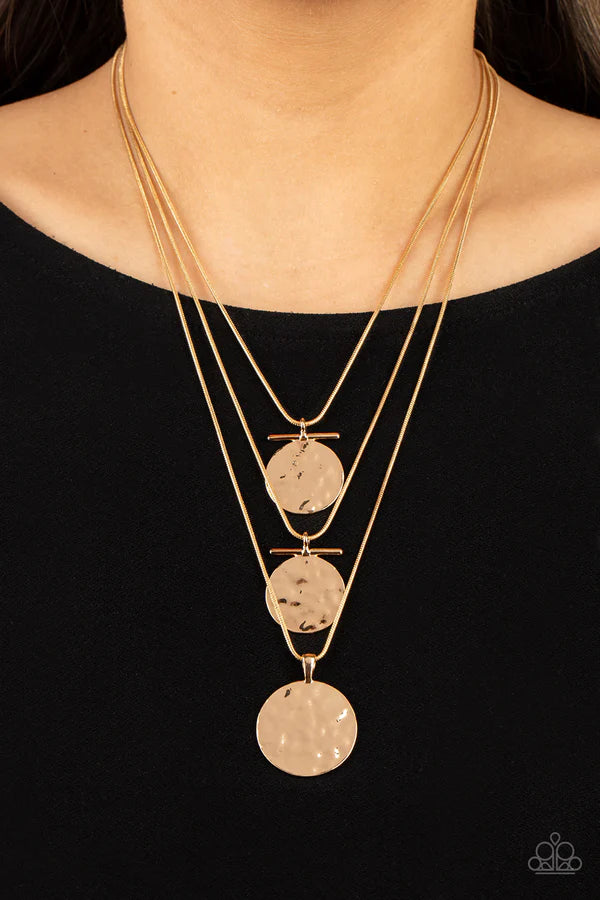 Dizzying Discs Gold Necklace - Fashion Fix Exclusive