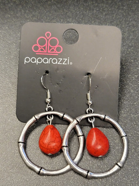 Stone Style Red Earrings - Fashion Fix Exclusive