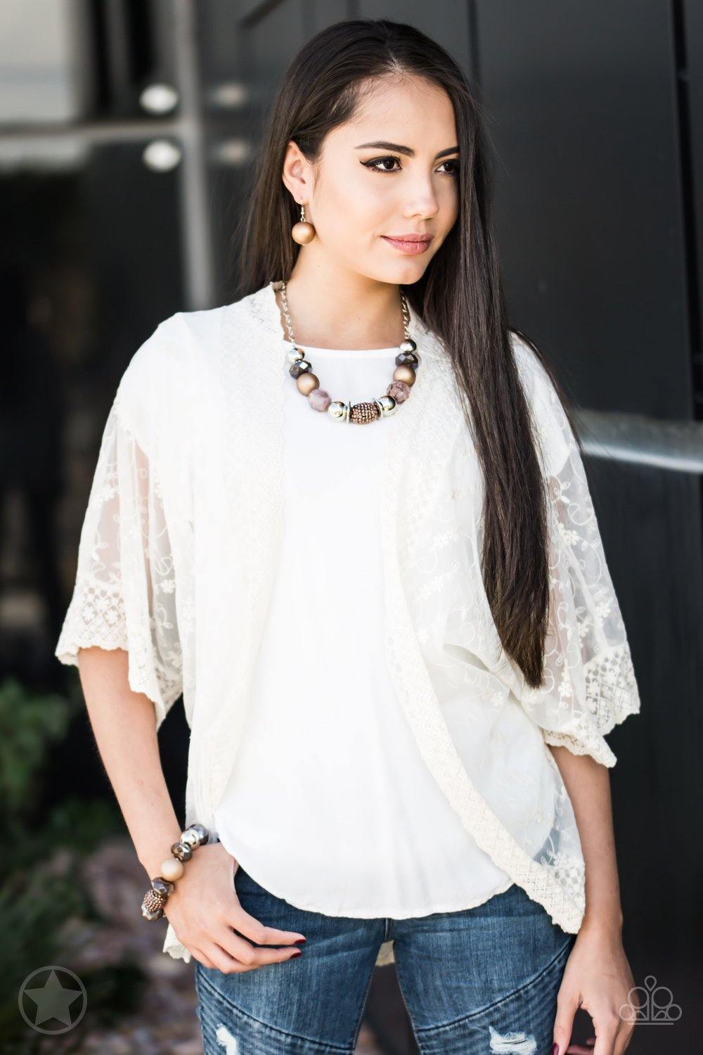 A Warm Welcome Brown Necklace/All Cozied Up Brown Bracelet Set