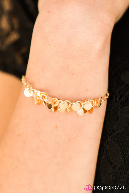 Shimmer Train Gold Bracelet