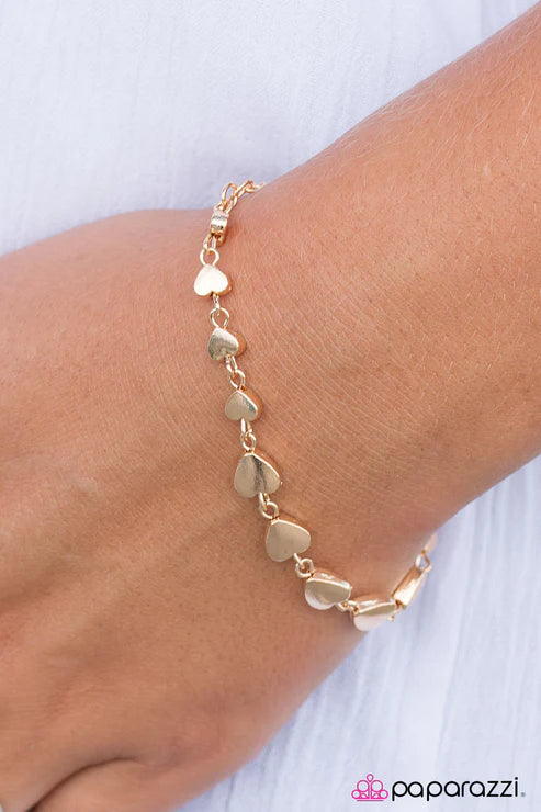 Turn Up The HEARTBEAT Gold Bracelet