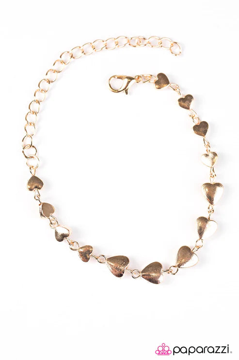 Turn Up The HEARTBEAT Gold Bracelet