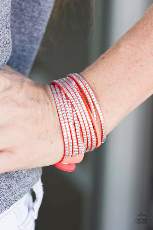 Do The Hustle Red Wrap Bracelet ****Pictures show orange bracelet