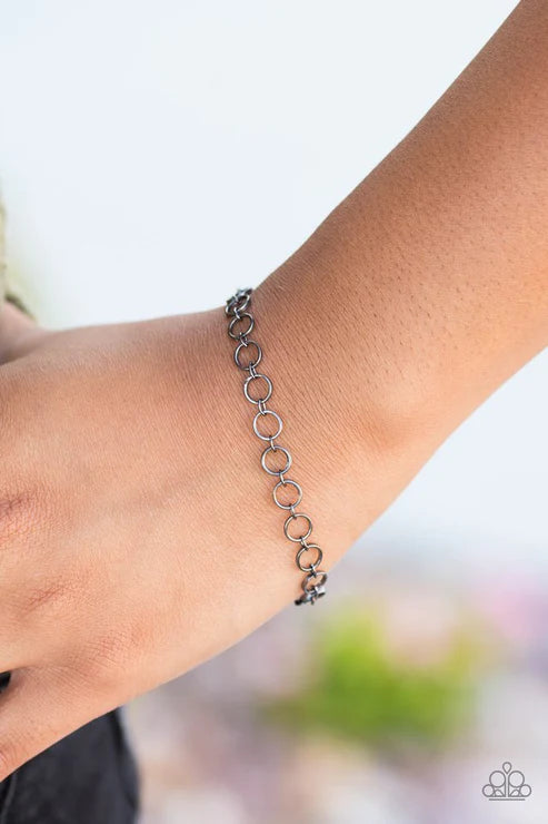 Step Up The Steampunk Black Bracelet