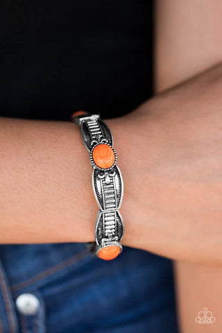 Mayan Majesty Orange Bracelet