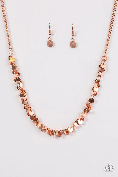 Year To Shimmer Copper Necklace/Shimmer Train Copper Bracelet
