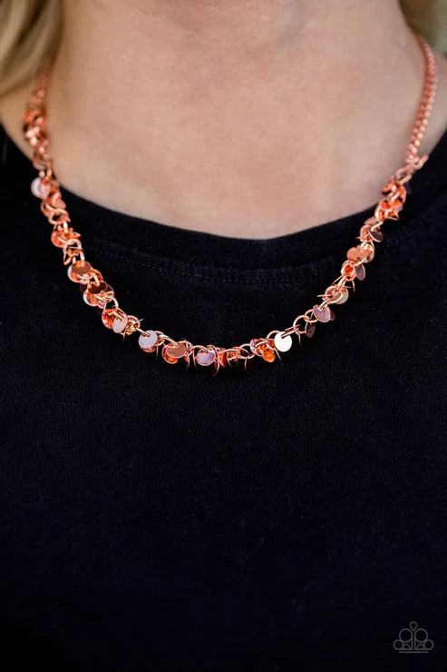 Year To Shimmer Copper Necklace/Shimmer Train Copper Bracelet