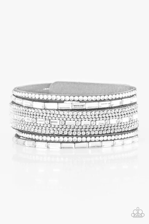 GLAM Right! Dark Silver Wrap Bracelet ***Photos are of light gray bracelet