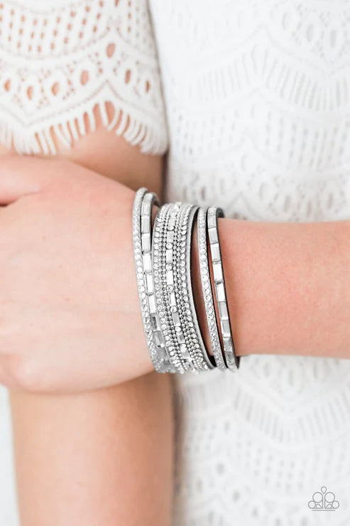 Runaway Runway White Wrap Bracelet ***Photos are of silver bracelet