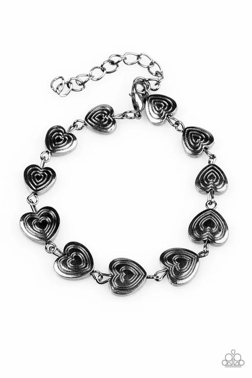 No Heart Feelings Brass Bracelet ****Pictures show black bracelet