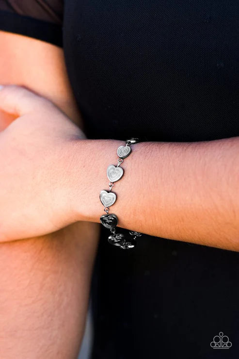 No Heart Feelings Brass Bracelet ****Pictures show black bracelet