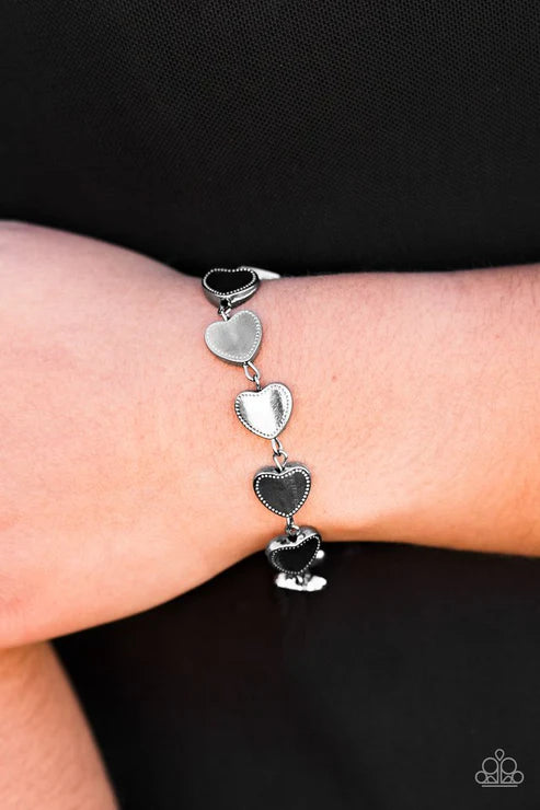 Nothing But HEARTBEAT Brass Bracelet - ***Pictures show black bracelet
