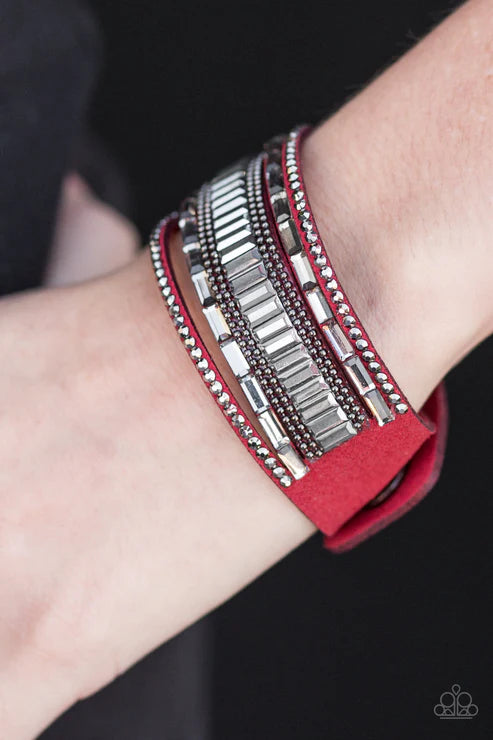 Spectacular Shimmer Red Wrap Bracelet