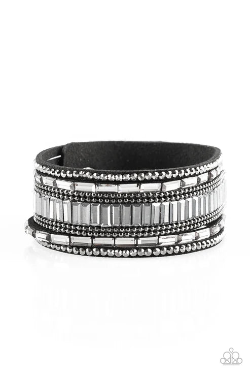 Spectacular Shimmer Black Wrap Bracelet