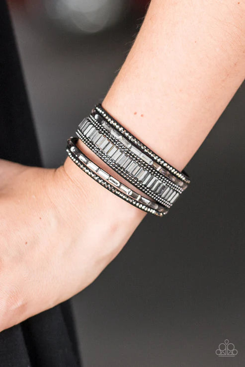 Spectacular Shimmer Black Wrap Bracelet