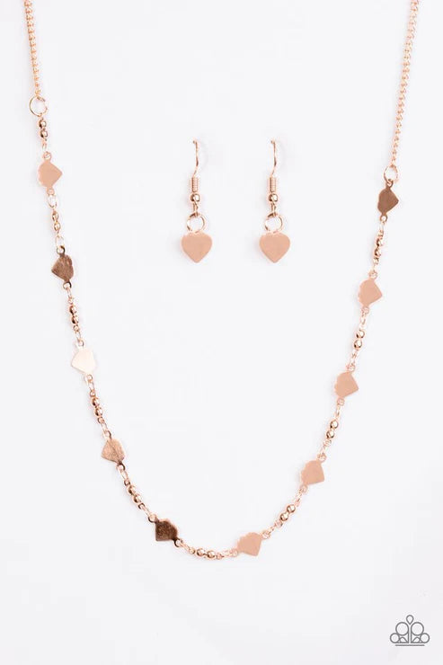 Fierce Hearts Copper Necklace *picture in rose gold