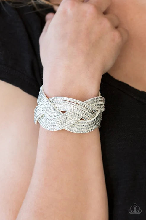 Big City Shimmer White Wrap Bracelet