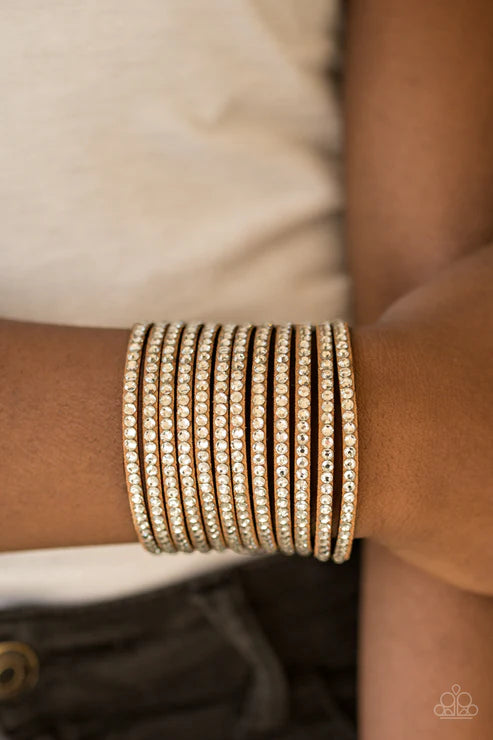 The Boss Is Back 3 Brown Wrap Bracelet