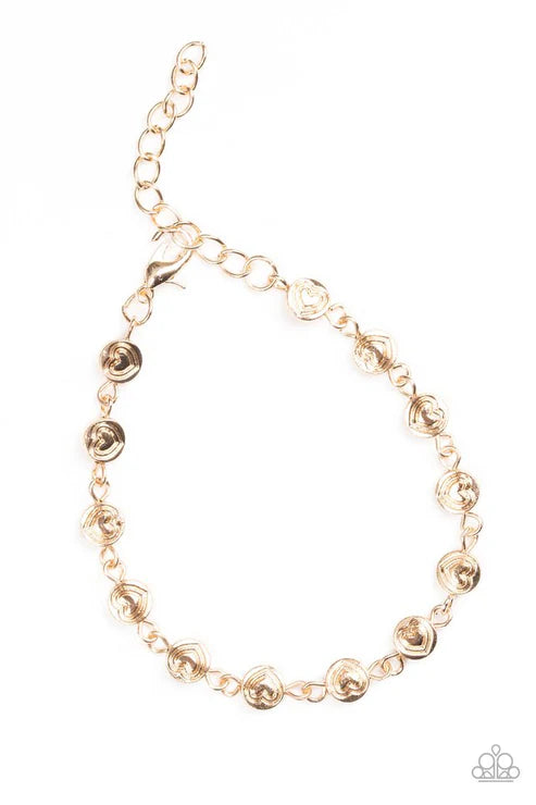 Tiny Heartbeats Copper Bracelet - ***Pictures show gold bracelet